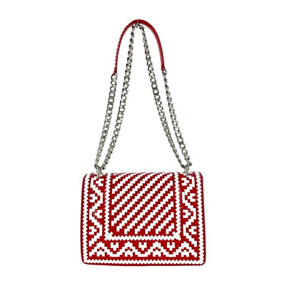 Prada Madras Leather Woven Crossbody Bag - Picture 2 of 10